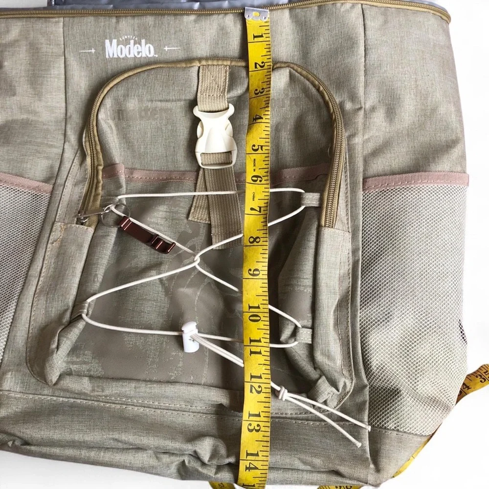 Modelo 40-Can Backpack Cooler Insulated Beige NEW no tags. Measurement in pics